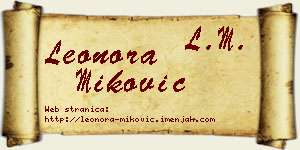 Leonora Miković vizit kartica